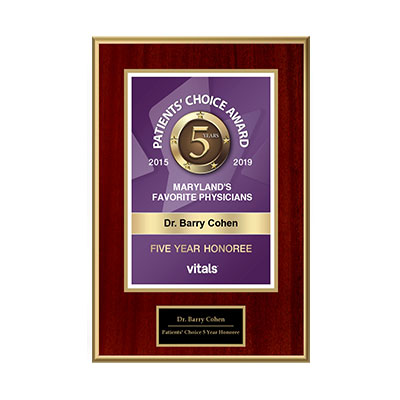 Vitals 5 Years Patients Choice Award